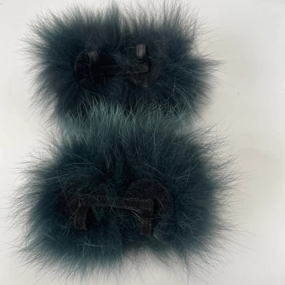 Jimmy Choo Black Suede Shoes with Detachable Green Fur – Chic & Glamorous - Picture 8 of 8